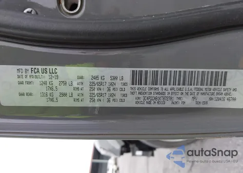 2019 Dodge Journey Se Value Package z USA, uszkodzony, nr VIN 3C4PDCAB1KT872701